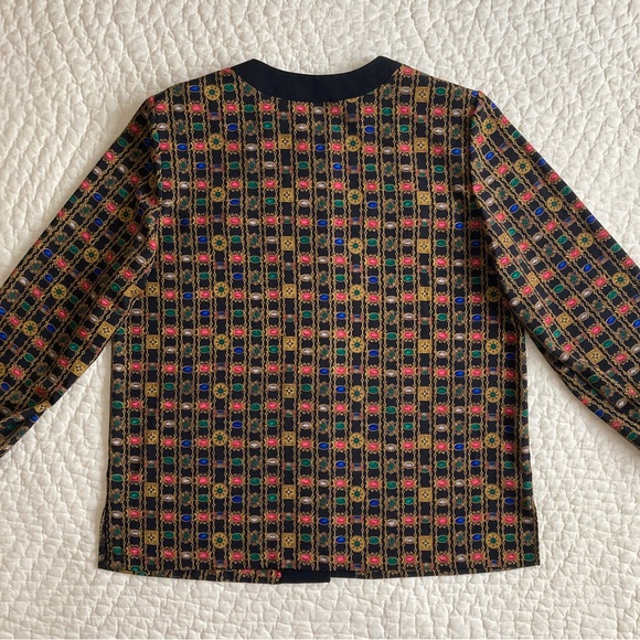 Vintage New Brownstone Studio New York Jewel Print Blouse Top - Picture 12 of 16